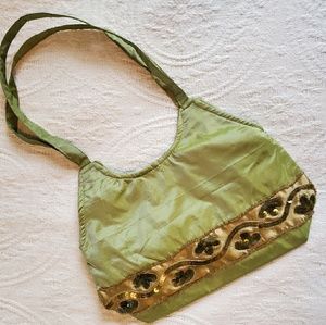 Akua Silk Beaded Sequined Purse